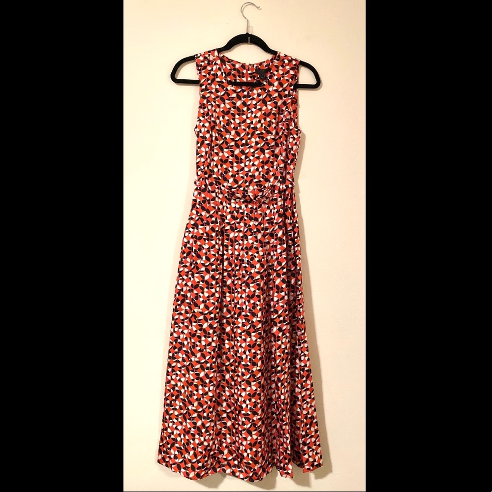 J.Crew Collection Silk Patterned Midi Dress